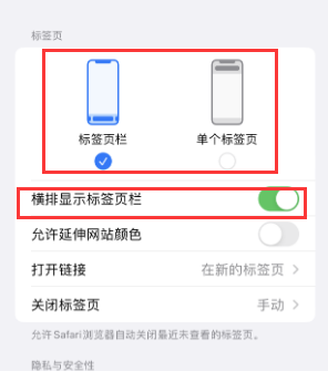 临汾iPhone授权维修分享Safari浏览器如何切换标签栏位置 